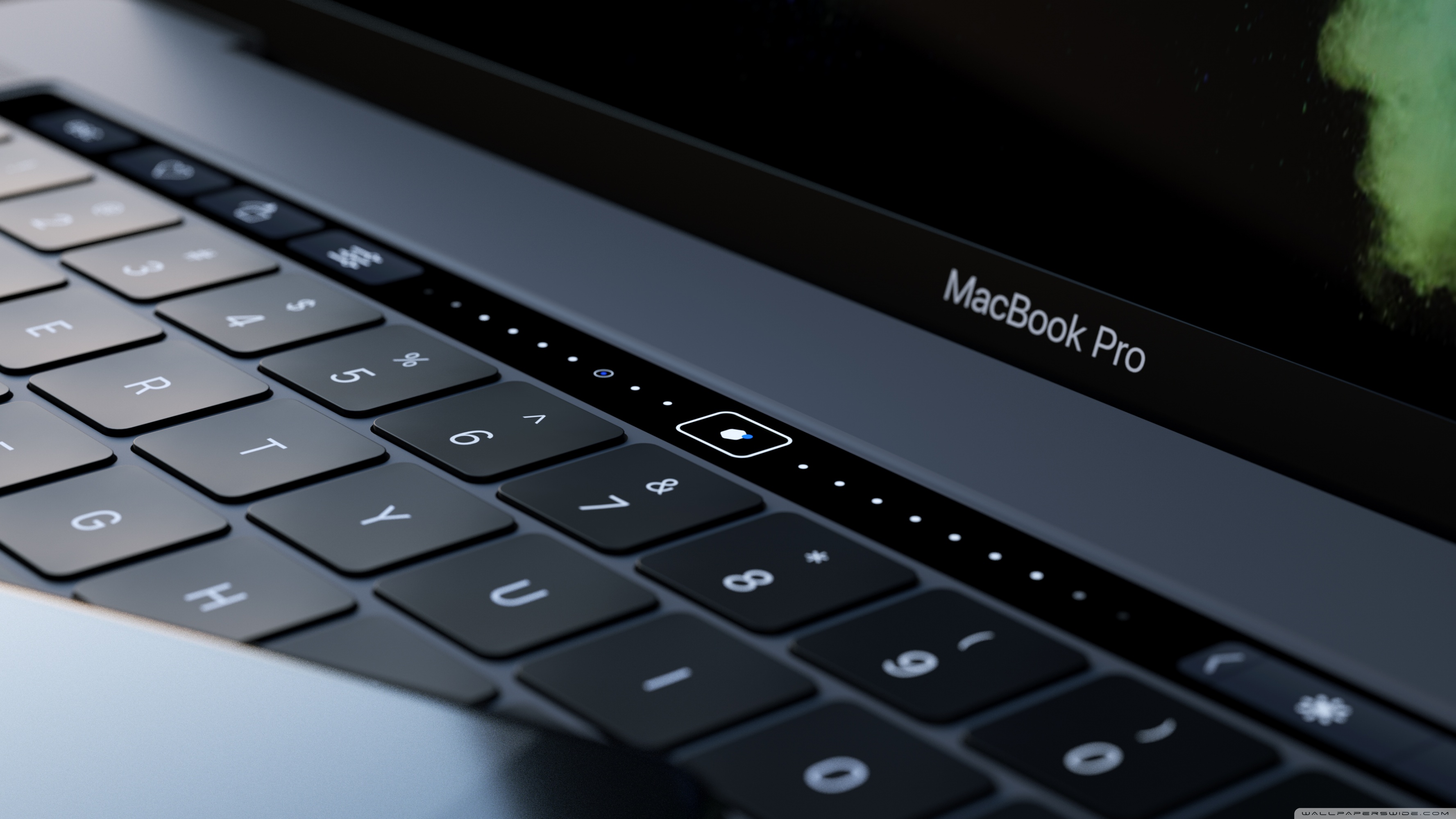 Detalle teclado con touchbar